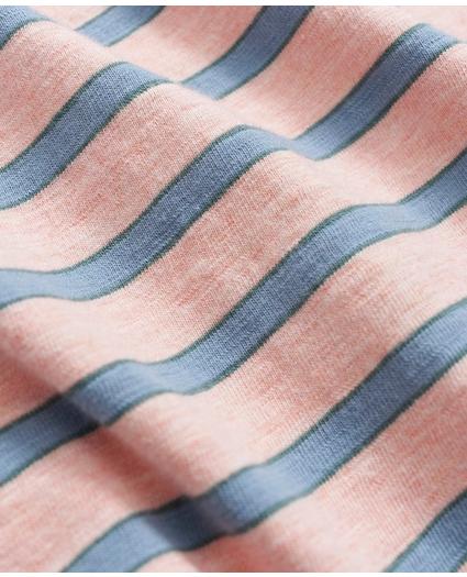 Washed Cotton Tie Stripe T-Shirt, image 3