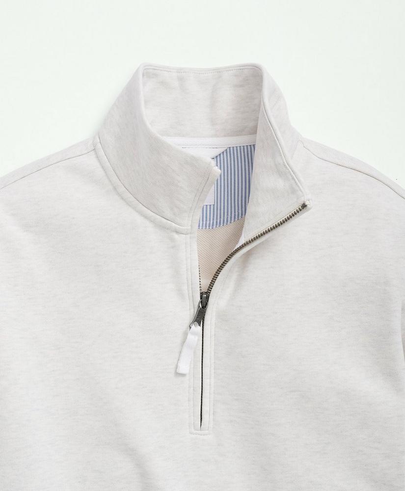 Cotton French Terry Half-Zip Sweatshirt, image 3