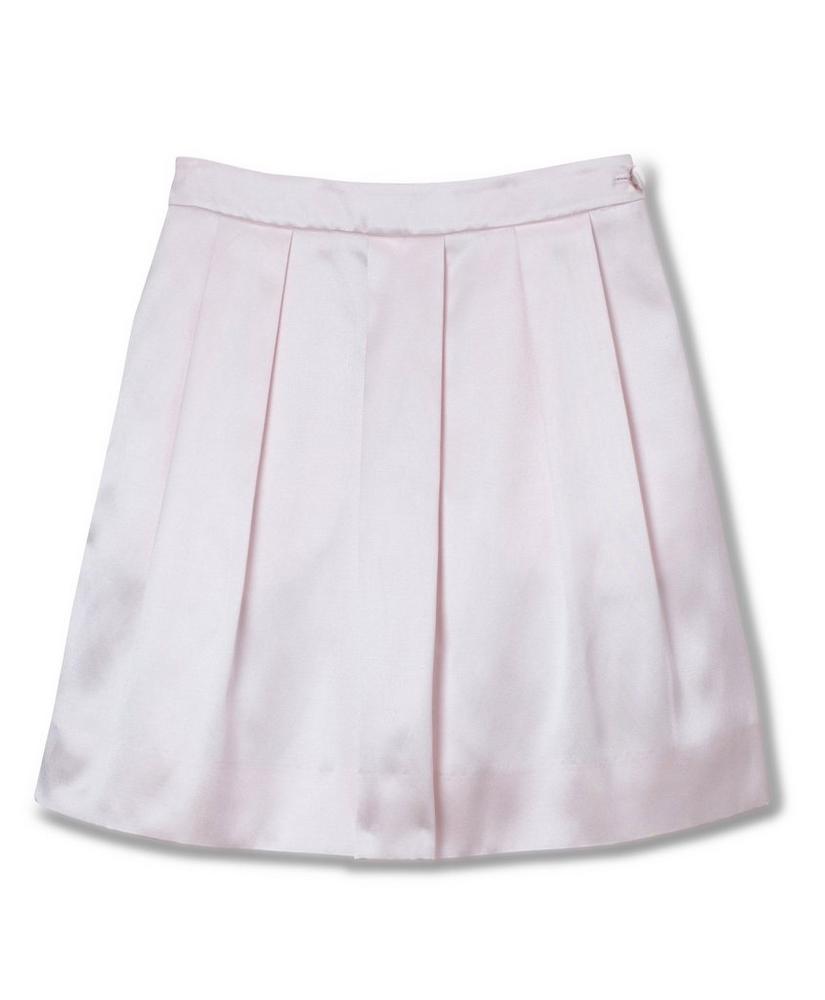 Girls Solid Silk Cotton Satin Skirt, image 1