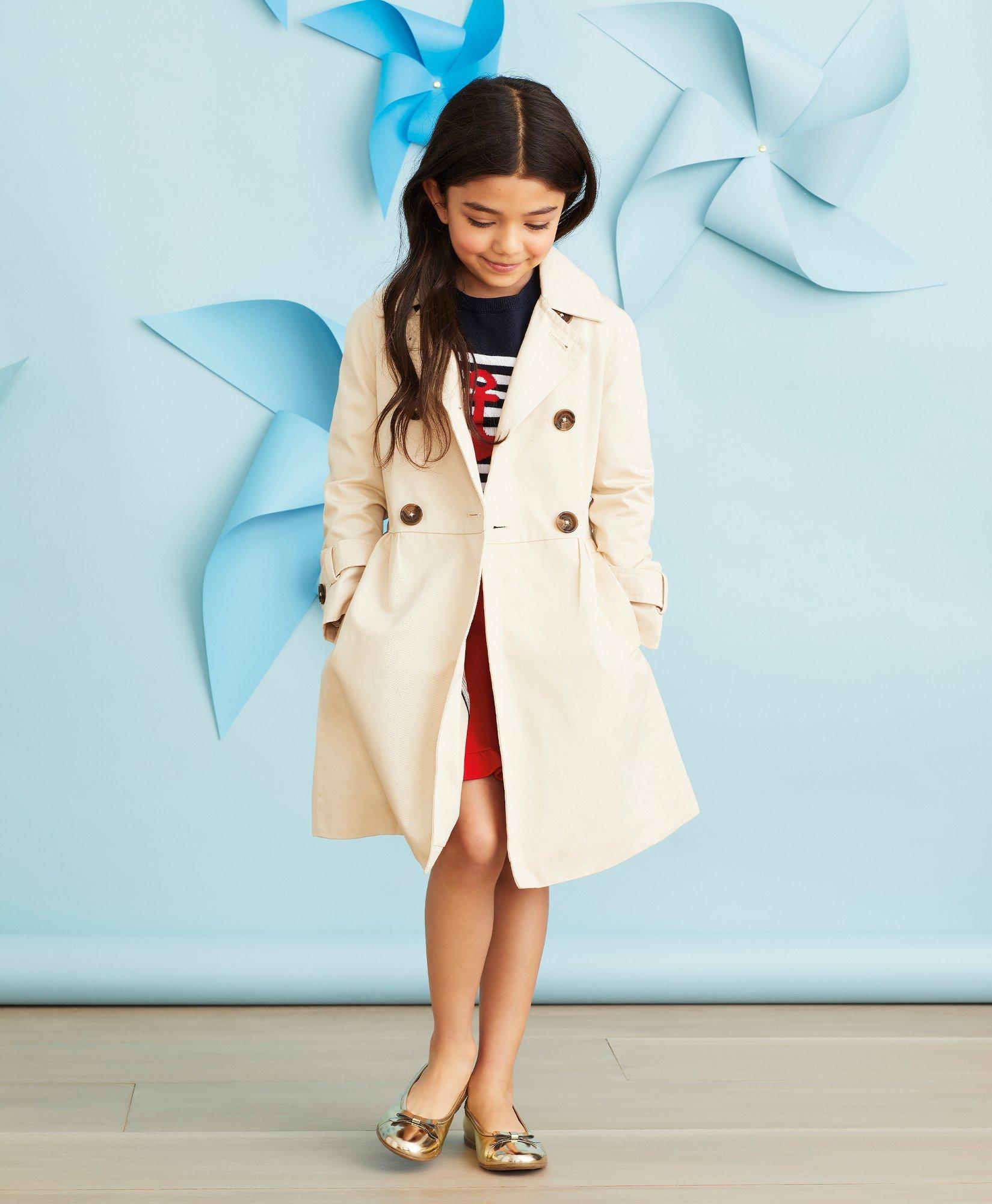 Girls trench outlet coat