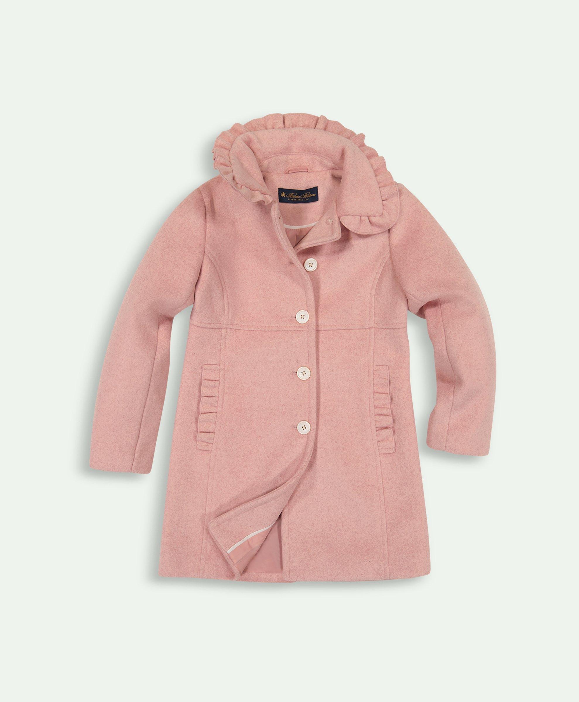 Girls best sale ruffle coat