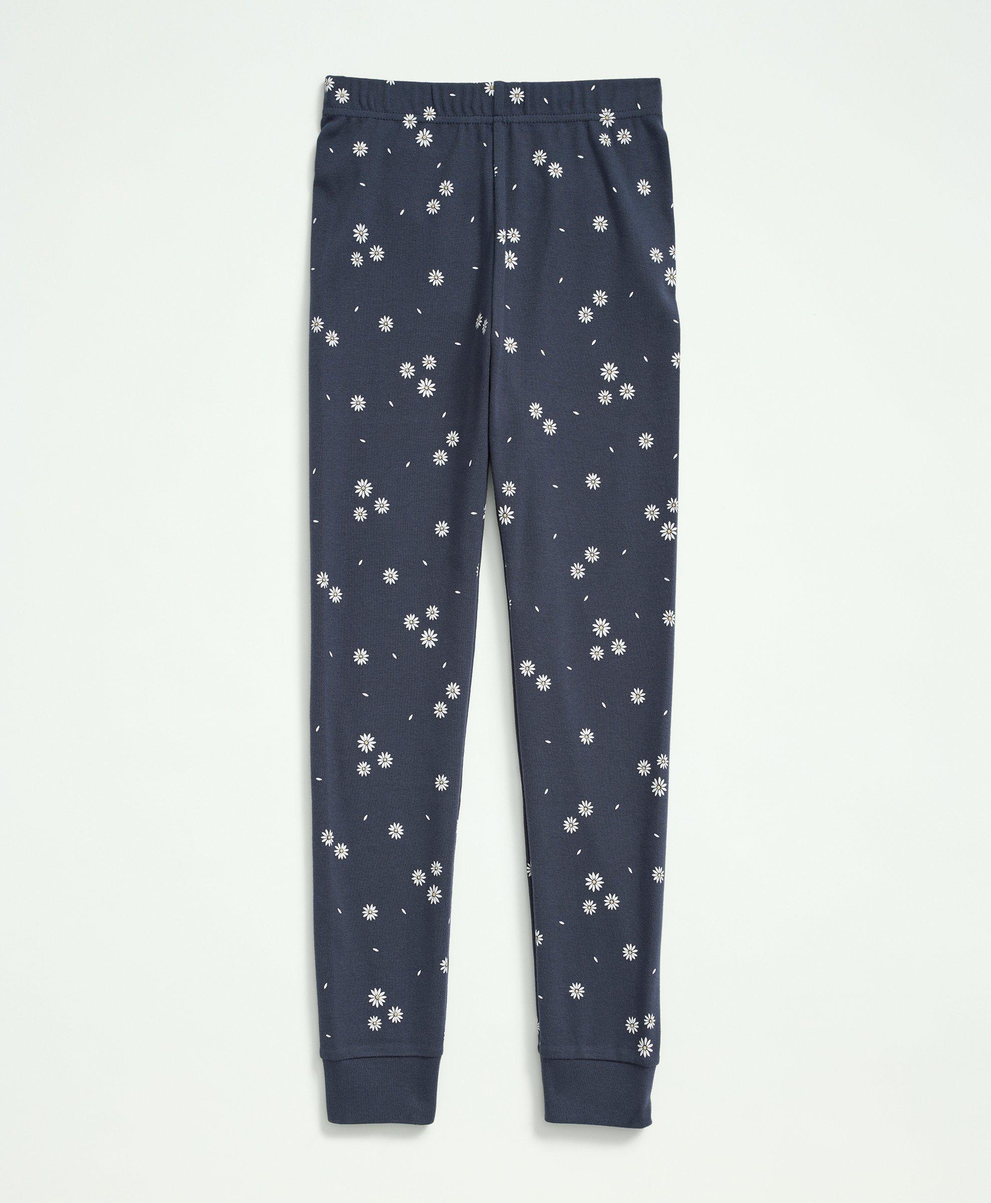 Girls' Sleep Leggings - Navy Hearts