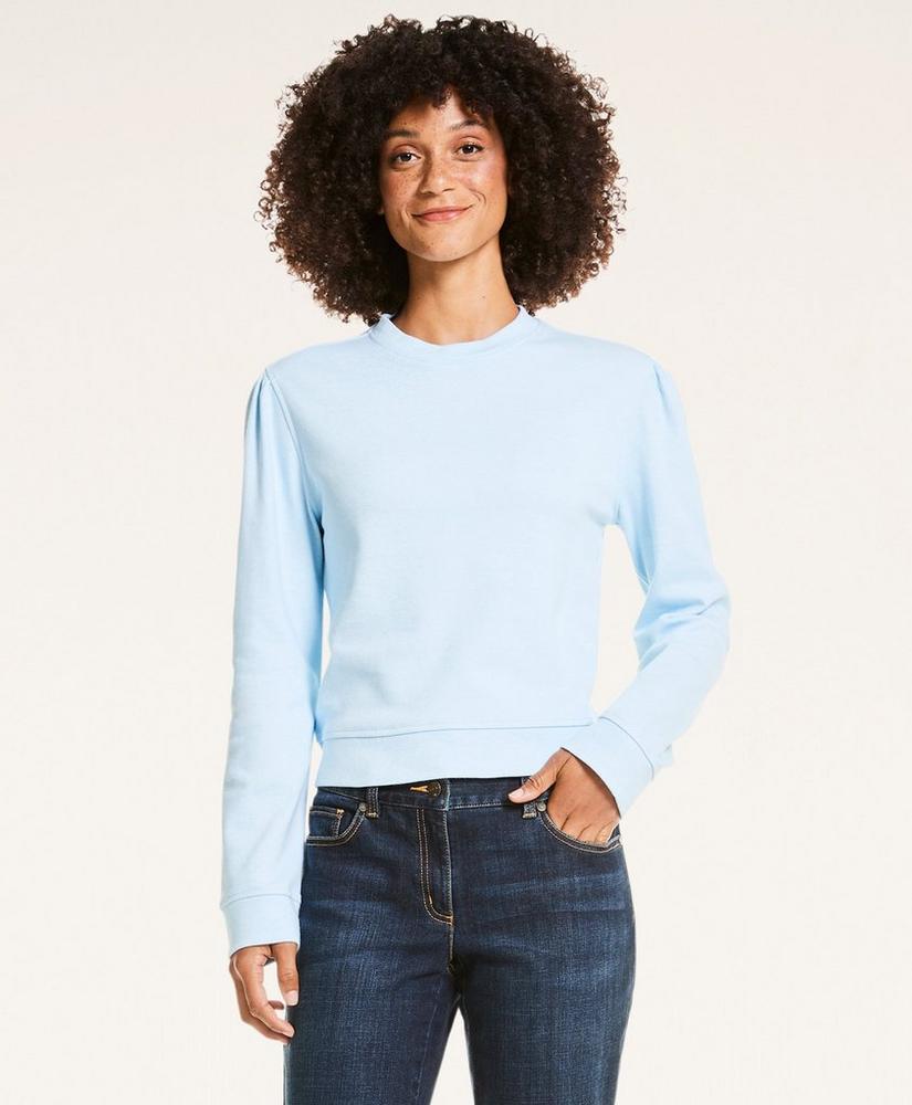 Puff Sleeve Cotton Sweatshirt, image 1