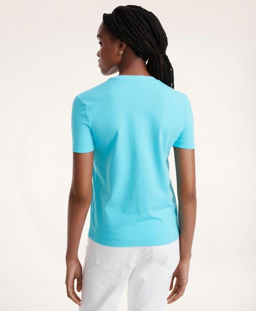 Stretch Cotton V-Neck T-Shirt, image 3