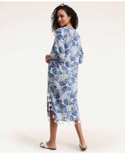 Cotton Voile Butterfly Print Beach Coverup, image 2
