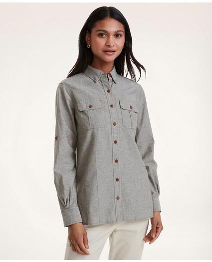 Linen Cotton Safari Shirt, image 1