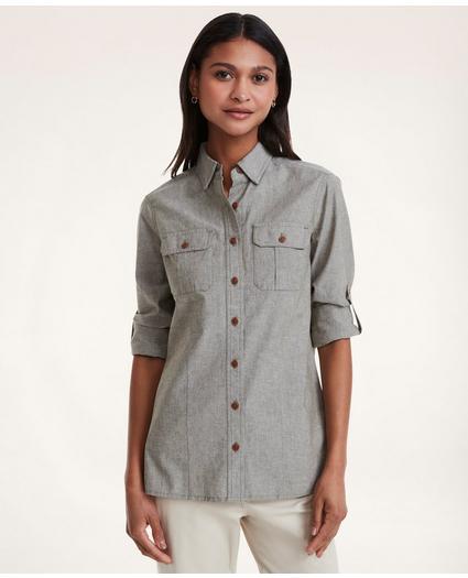 Linen Cotton Safari Shirt, image 2