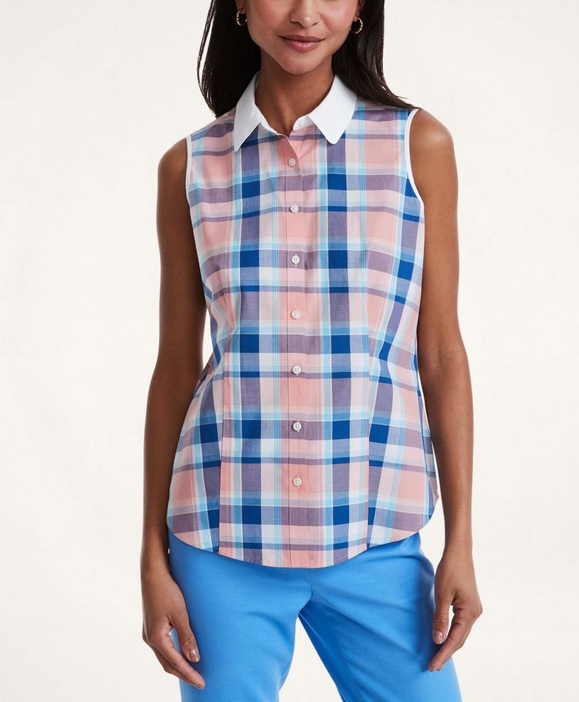 Fitted Cotton Sleeveless Shirt, image 1