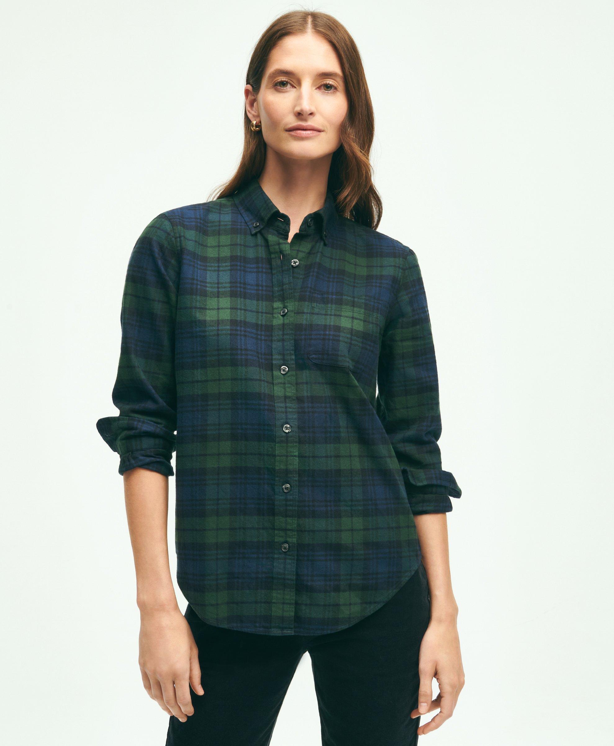 Brooks Brothers Women's Classic Fit Flannel Shirt