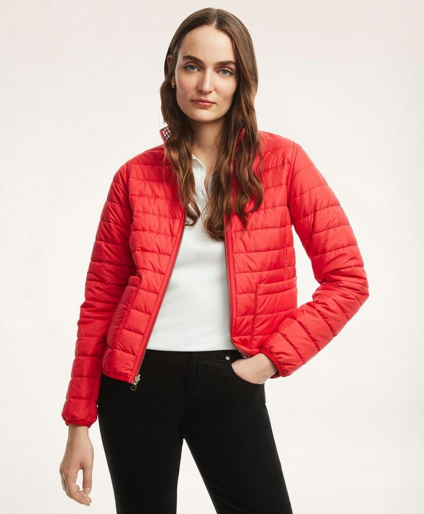 Reversible Water-Repellent Plaid Puffer Jacket, image 2