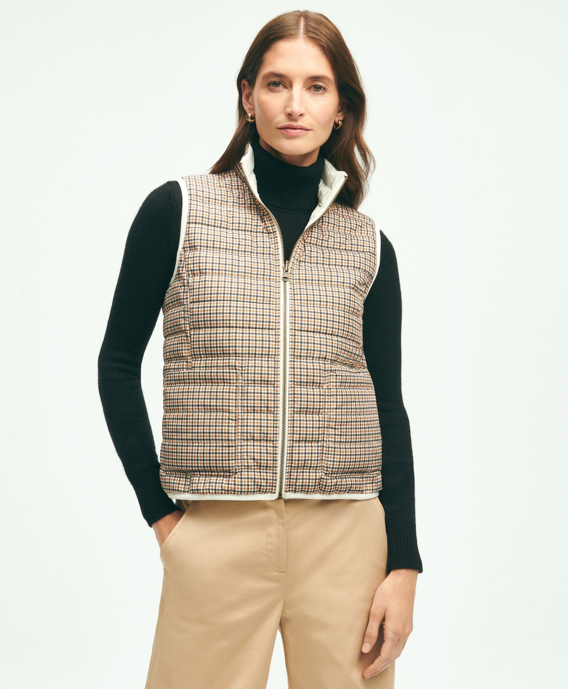 Quilted Long Puffer Vest Brobei