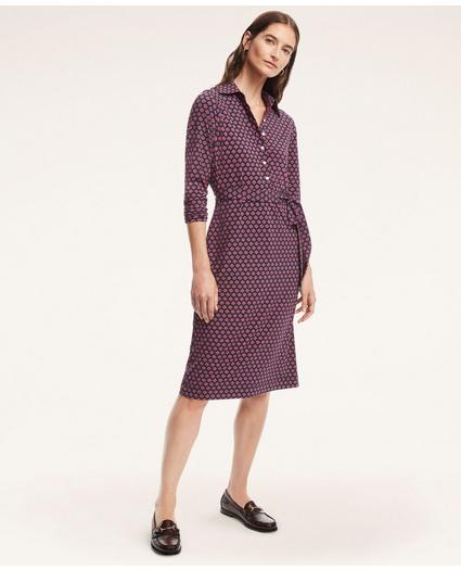 Foulard Print Knit Dress, image 1