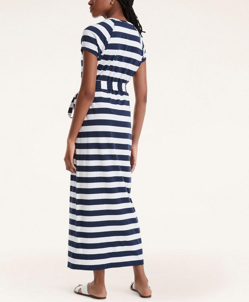 Modal Jersey Striped Faux Wrap Maxi Dress, image 2