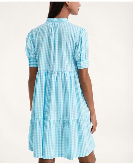 Cotton Tiered Gingham Dress, image 2