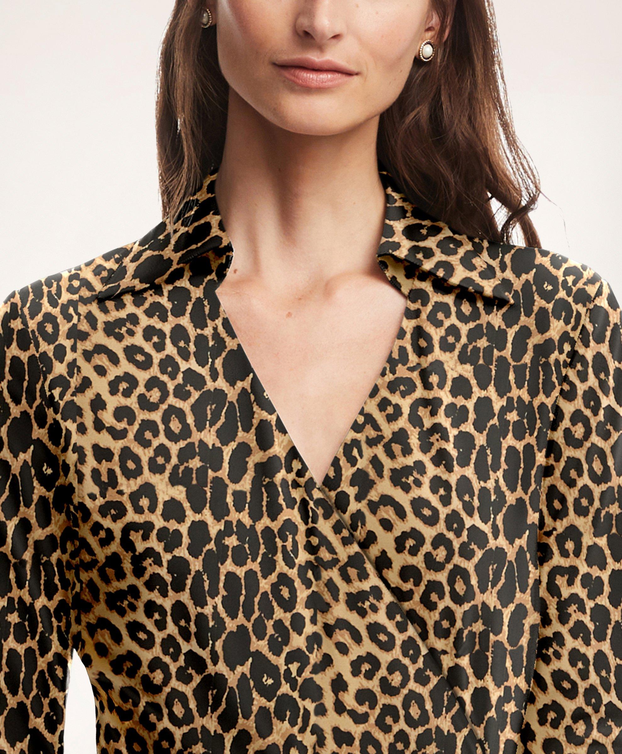 Animal Print Wrap Dress