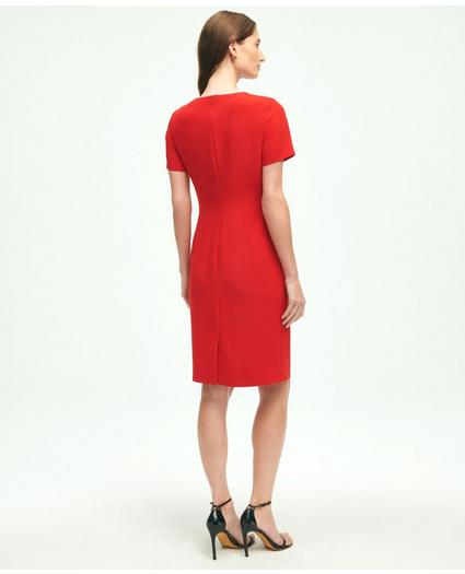 Short-Sleeve Crepe Dress, image 2