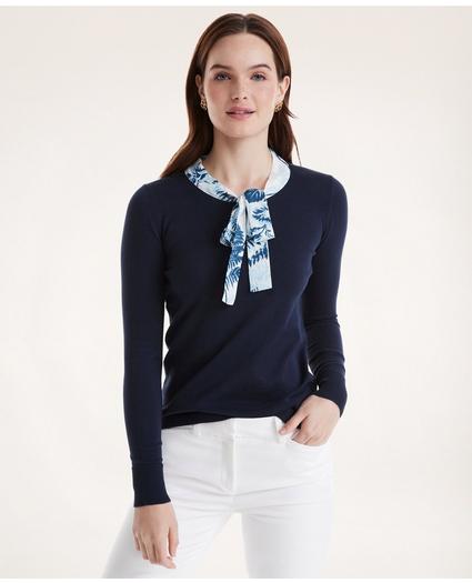 Cotton Bow Detail Sweater, image 1