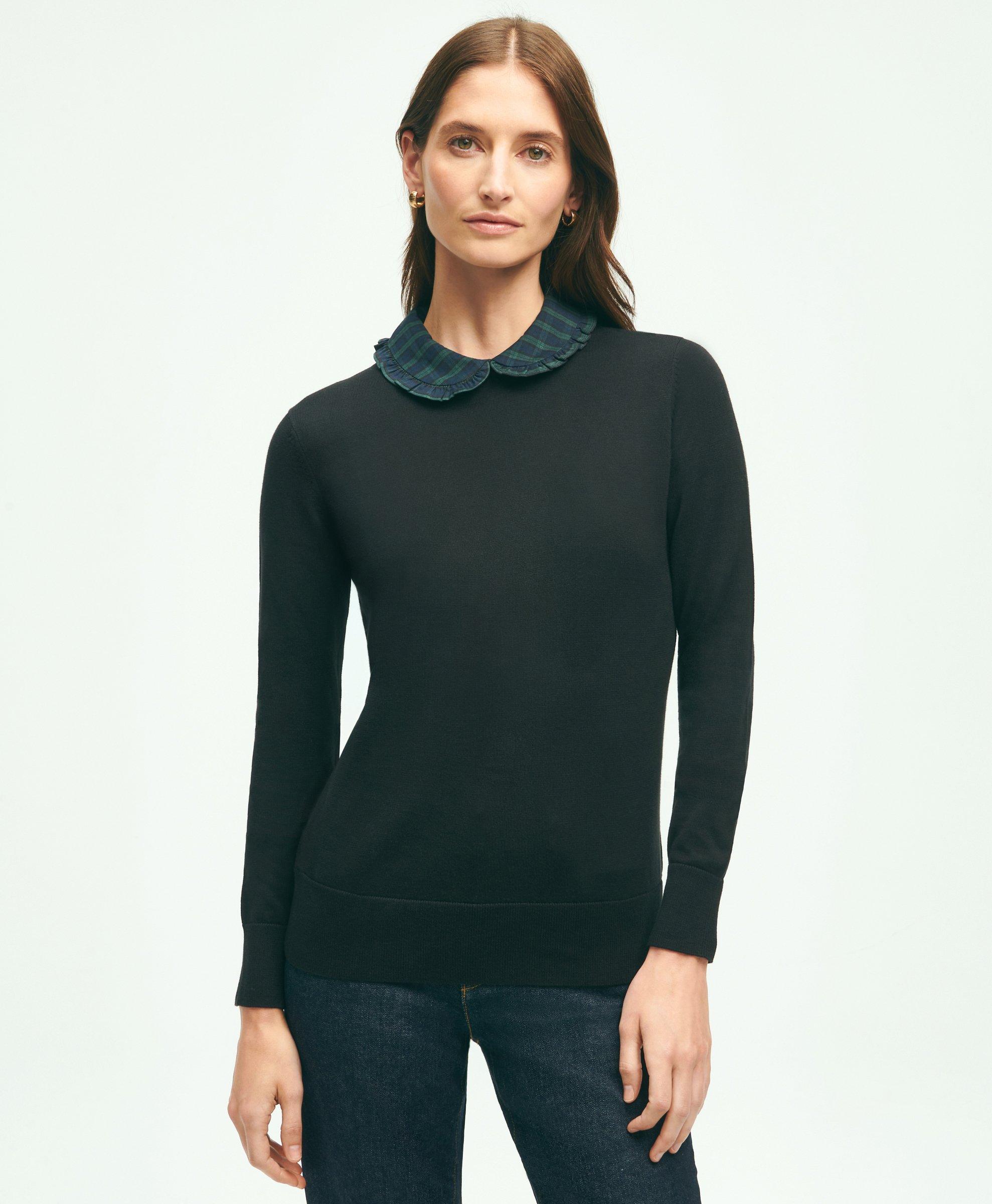 Ladies 2025 collar sweater