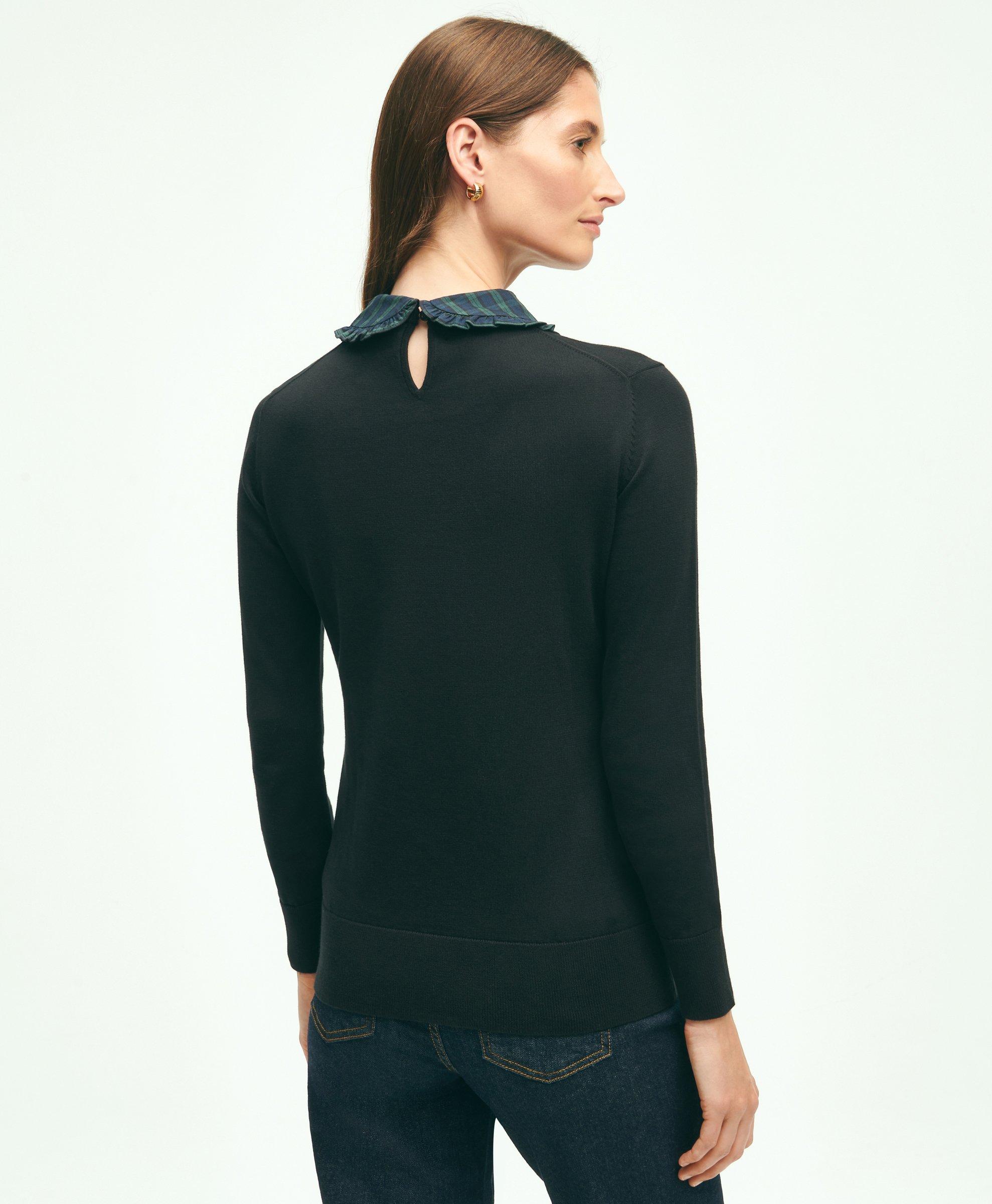 Embellished collar cheap sweater