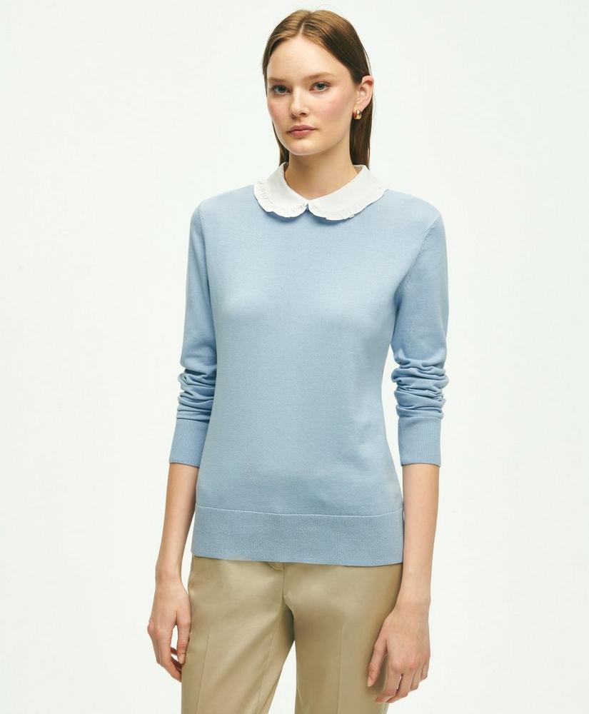 Cotton Removable Collar Sweater, image 1
