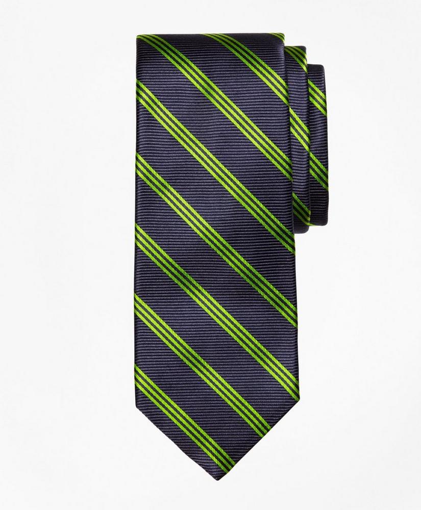 Men's Navy and Green Striped Tie | Brooks Brothers