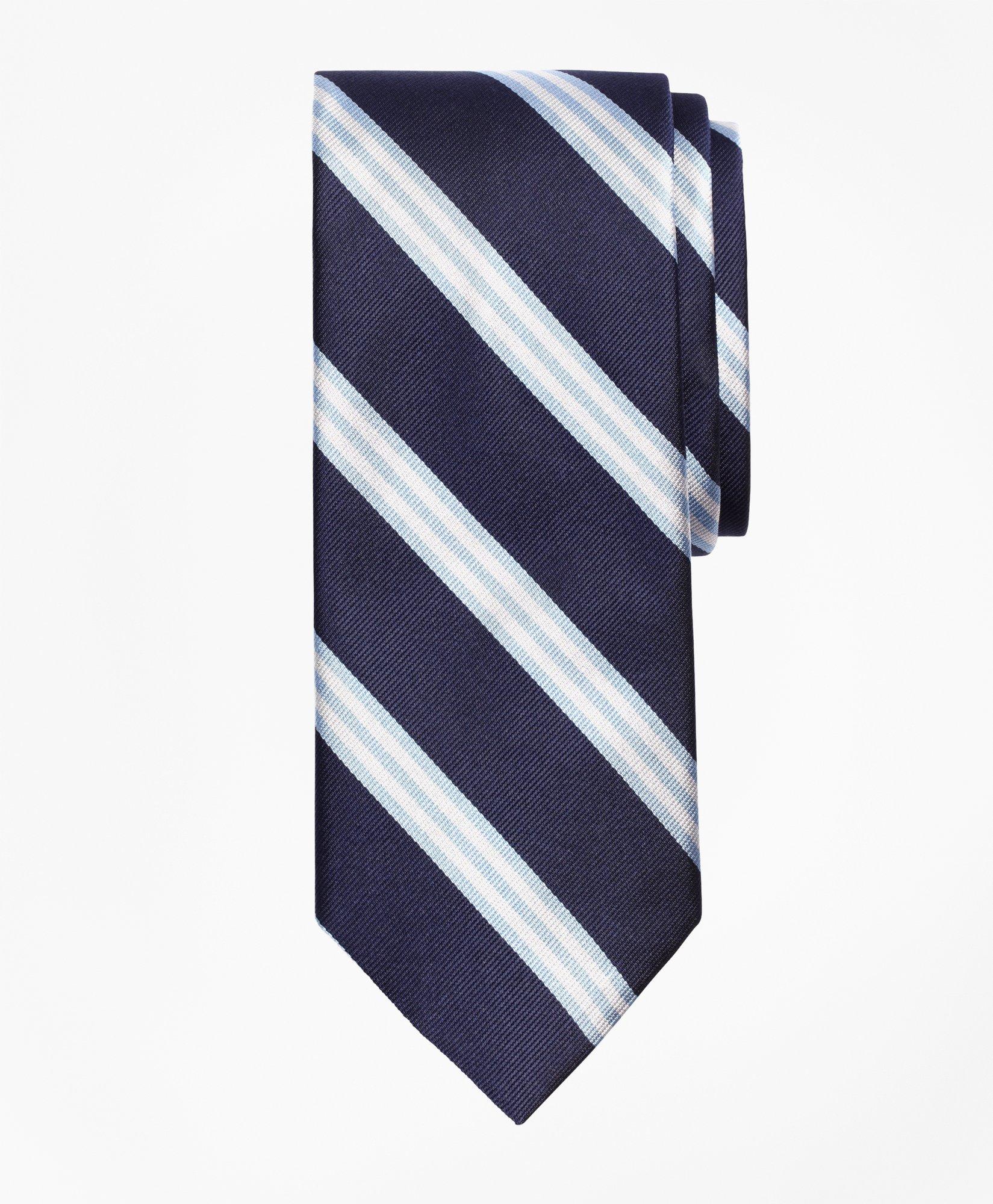 Brooks Brothers Made For St Paul's School Repp Stripe Silk Boy's Tie