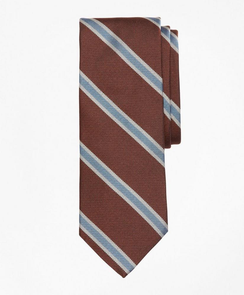 Textured Framed Stripe Tie, image 1