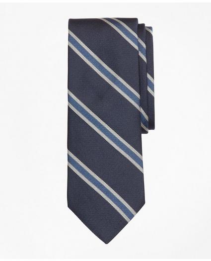 Textured Framed Stripe Tie, image 1