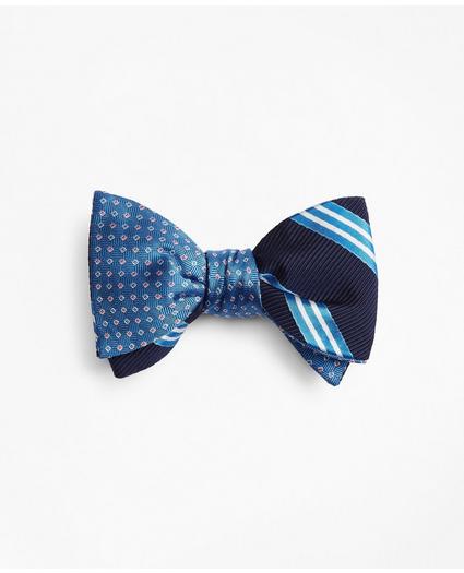 Two-Color Square with Stripe Reversible Bow Tie, image 1
