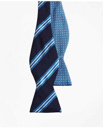 Two-Color Square with Stripe Reversible Bow Tie, image 2