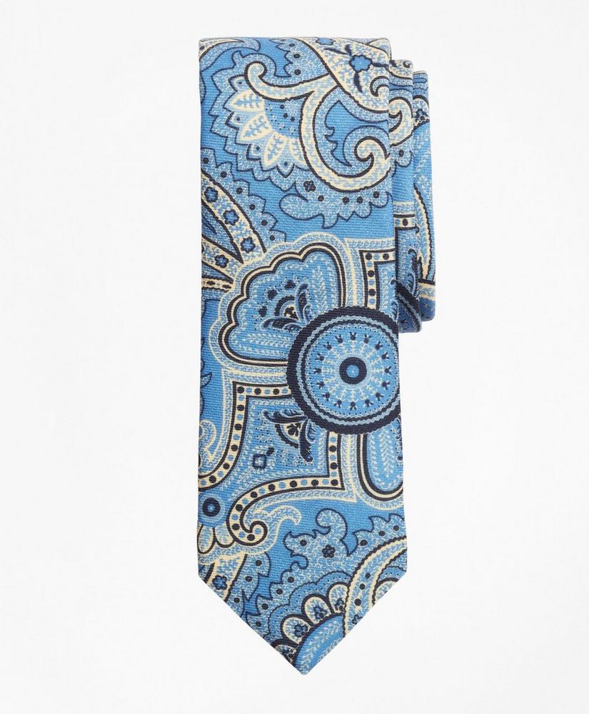 New BROOKS BROTHERS Gray Blue Paisley Silk Neck Tie  ~ NWOT 