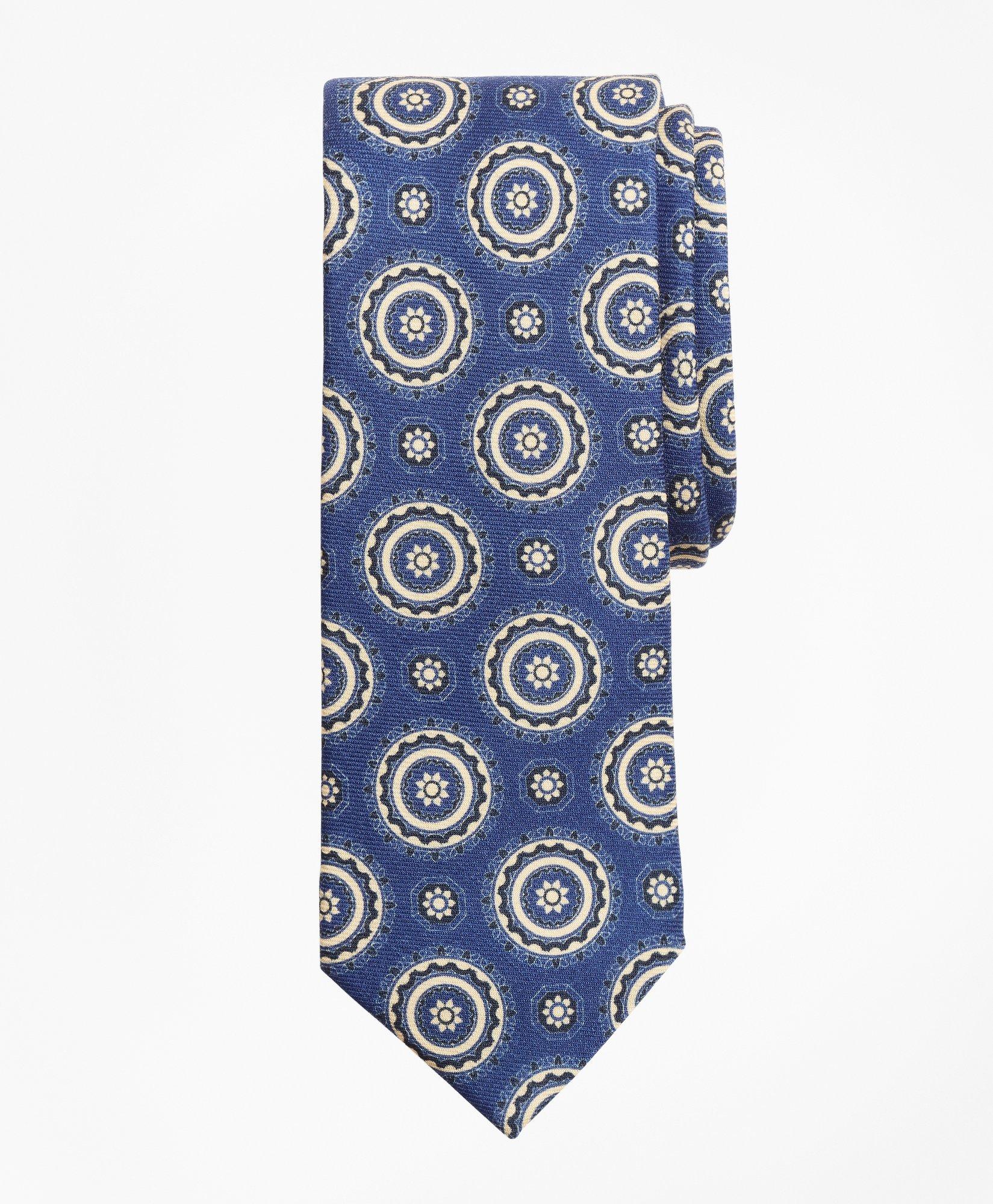 medallion print tie