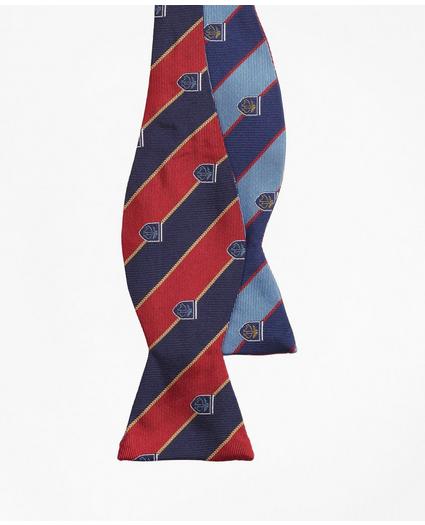 Rugby Stripe with Fleece Shield Reversible Bow Tie, image 2