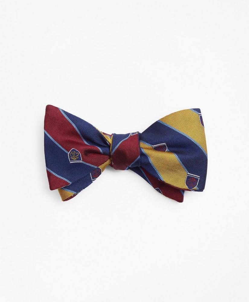 Rugby Stripe with Fleece Shield Reversible Bow Tie, image 1