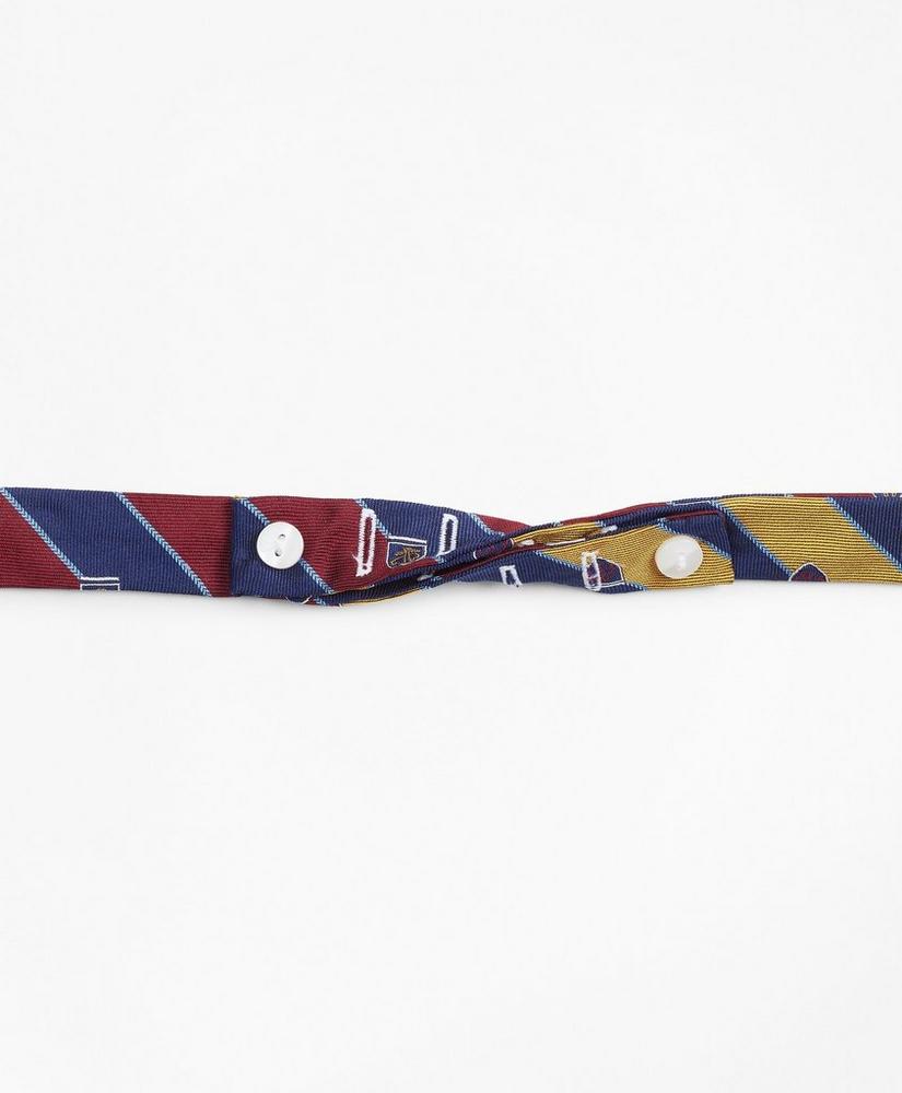 Rugby Stripe with Fleece Shield Reversible Bow Tie, image 3