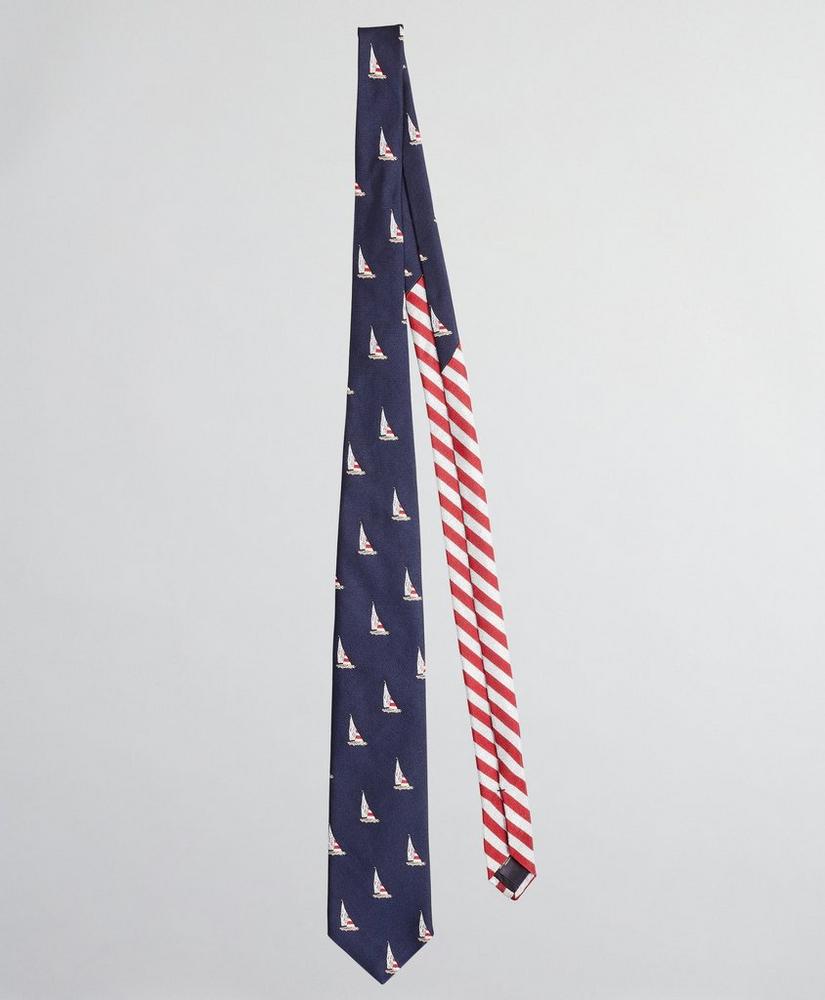Sailboat and Stripe Tie, image 2
