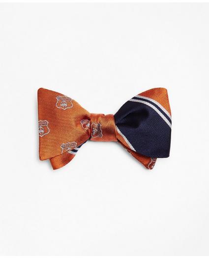 Crest with Stripe Reversible Bow Tie, image 1