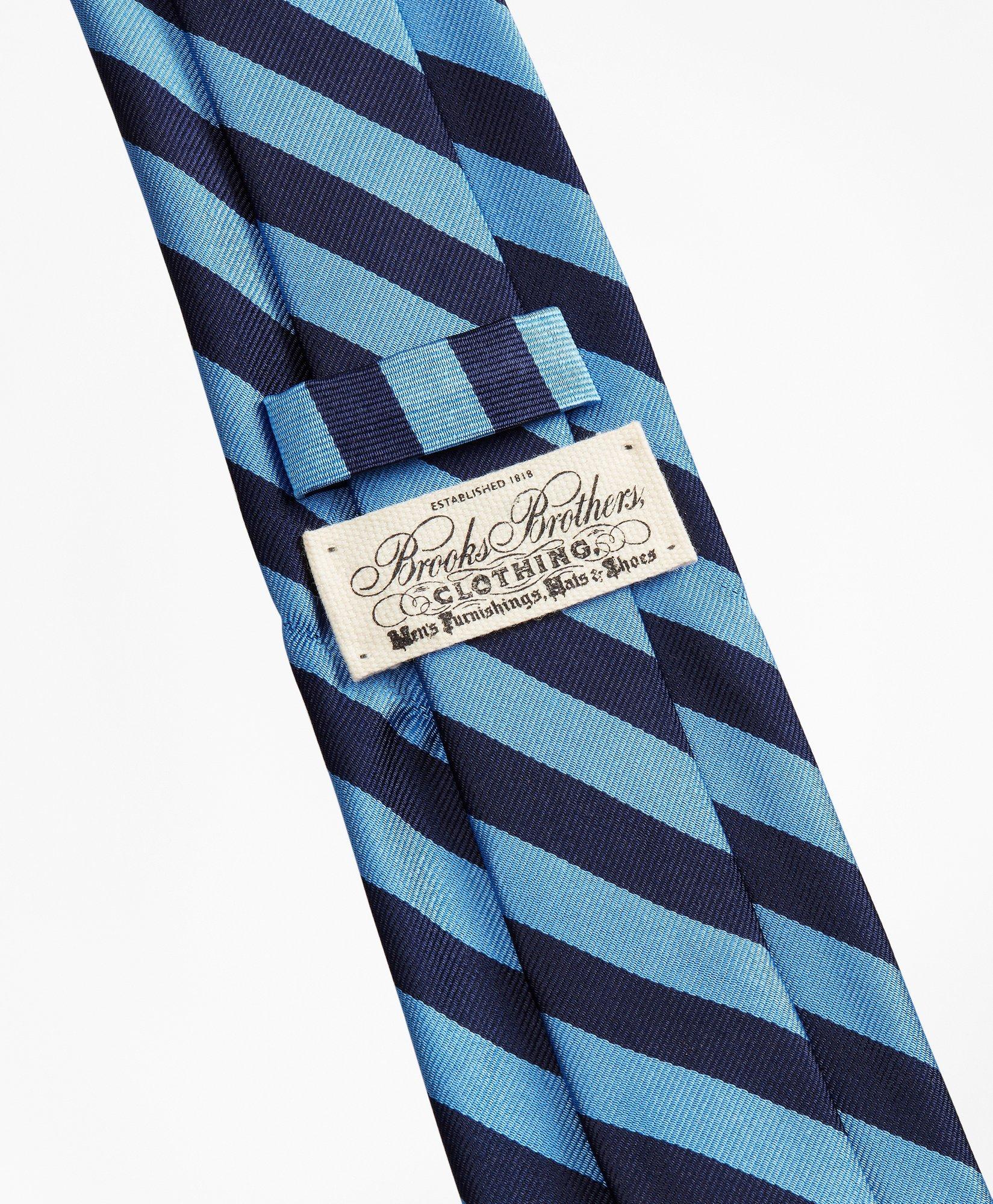Brooks Brothers 1940s Regimental Striped Silk Repp Tie