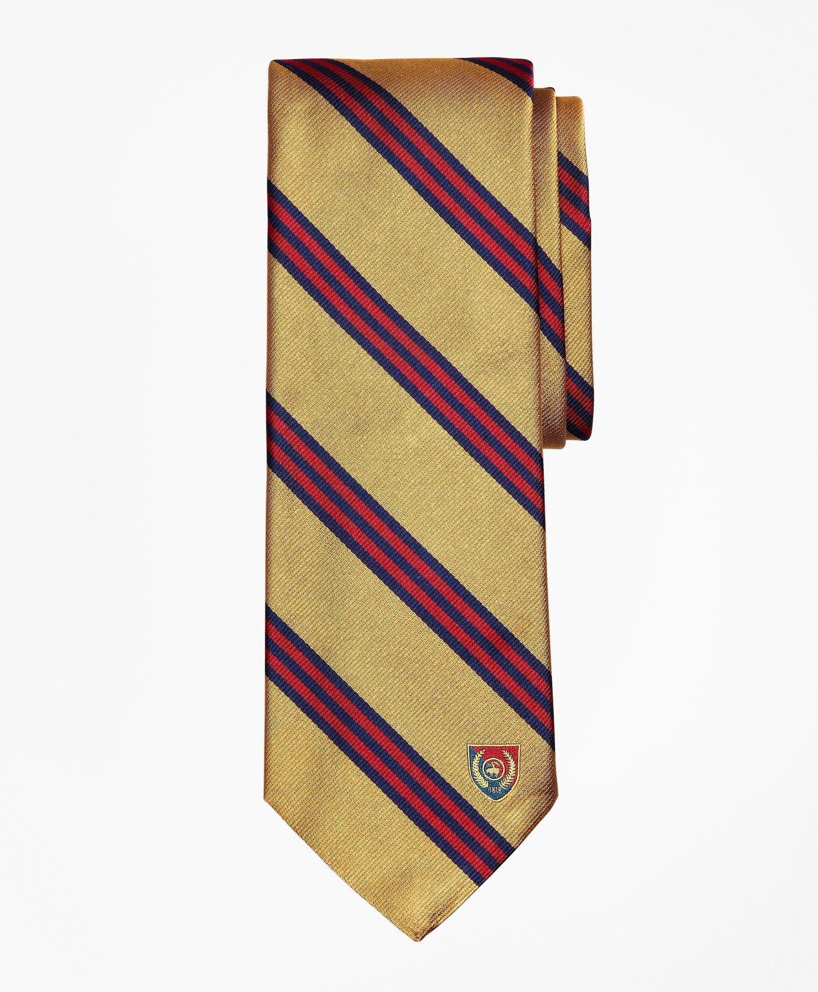 Brooks Brothers 1940s Regimental Striped Silk Repp Tie
