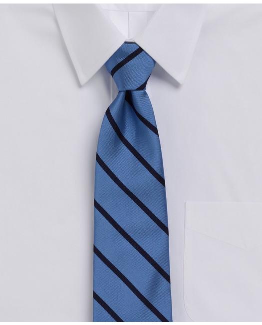 NWOT Brooks Brothers Yellow Lt Blue White Silk Tie Retail $79 
