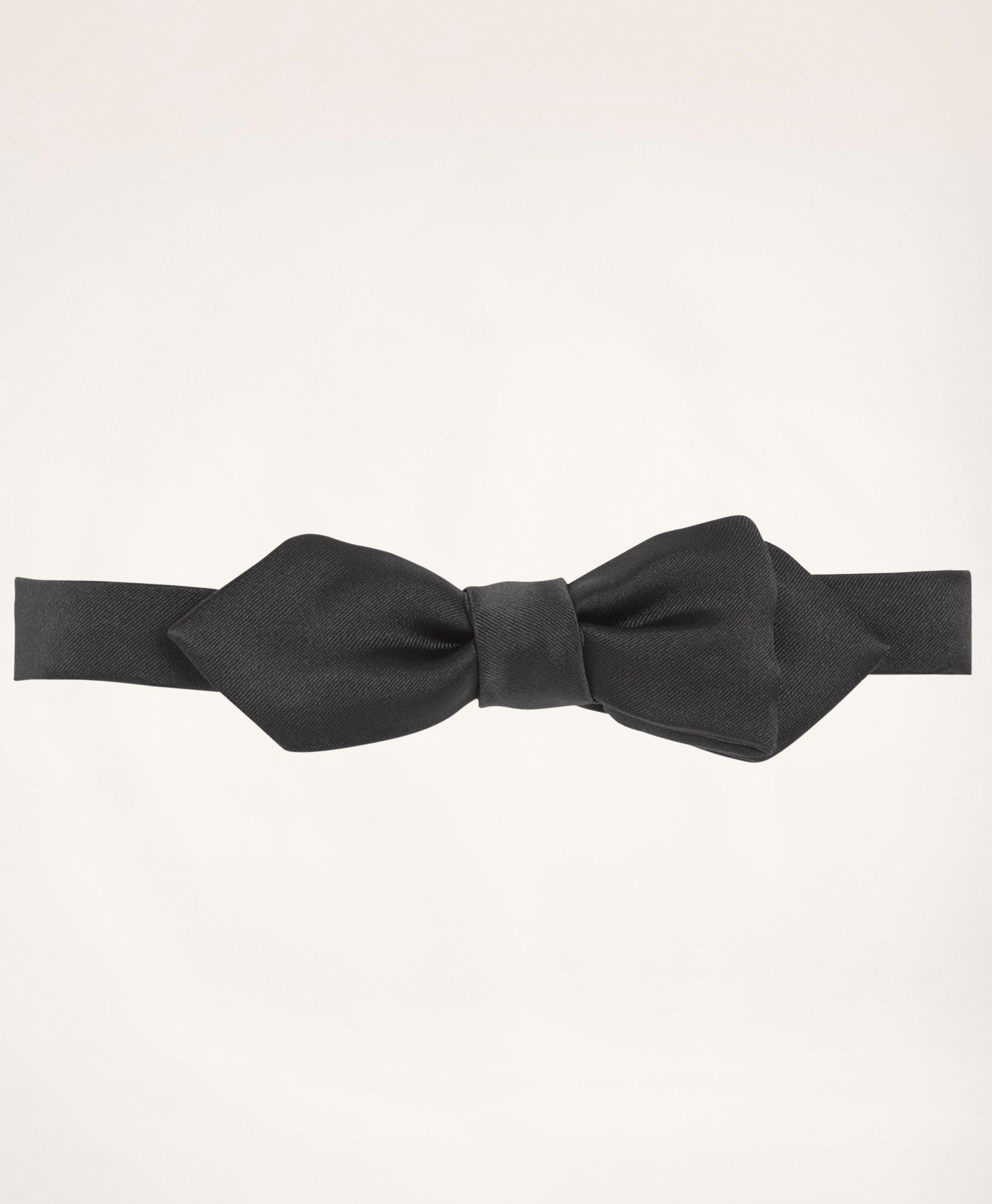 Pre-Tied Satin Pointed End Bow Tie, image 1