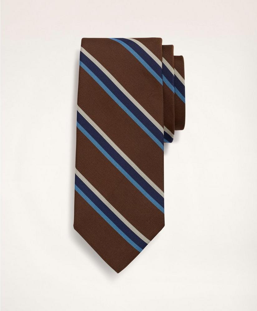 Silk Framed Stripe Tie, image 1