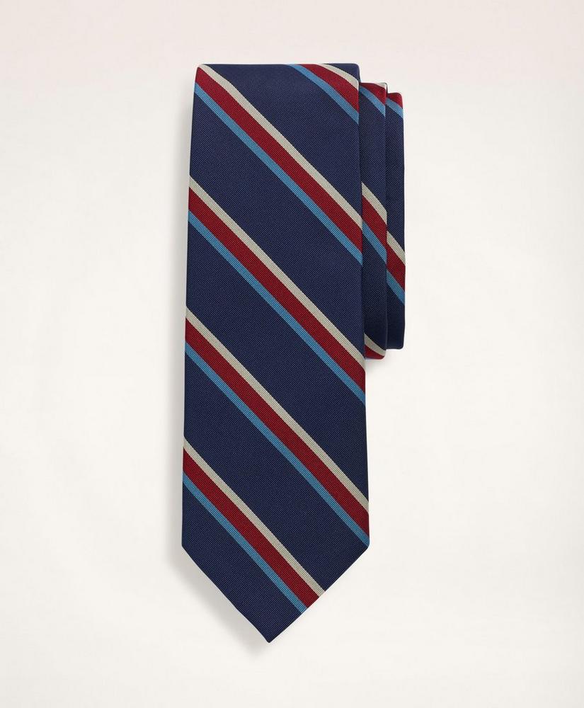 Silk Framed Stripe Tie, image 1