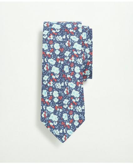 Linen Jacquard Floral Tie, image 1