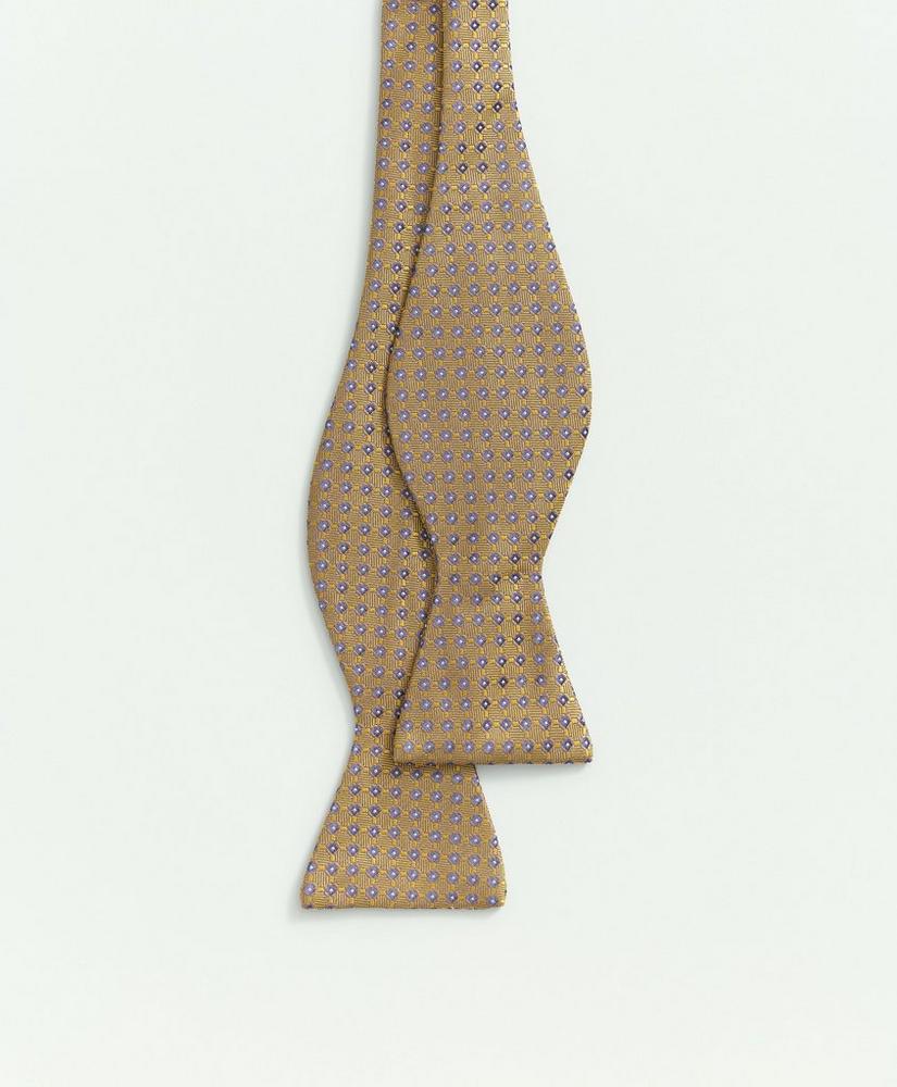 Silk Woven Mini Geo Pattern Bow Tie, image 2