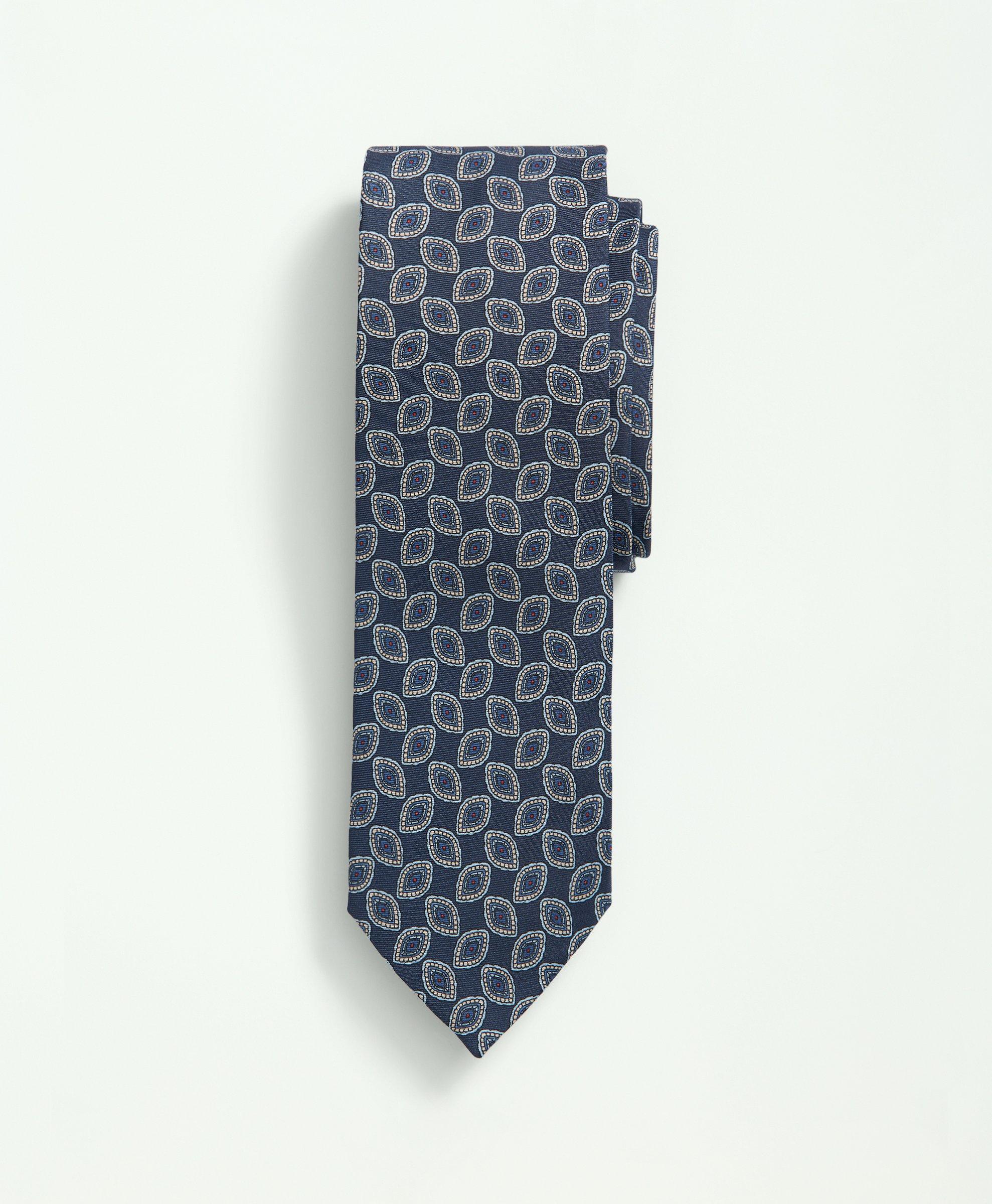 Silk Foulard Print Tie, image 1