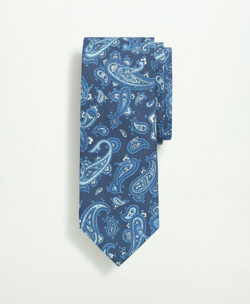 Silk Paisley Print Tie, image 1