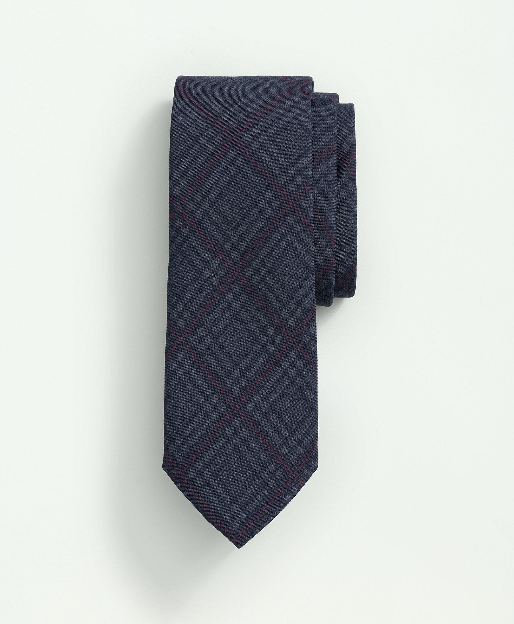 Silk Plaid Madder Tie, image 1