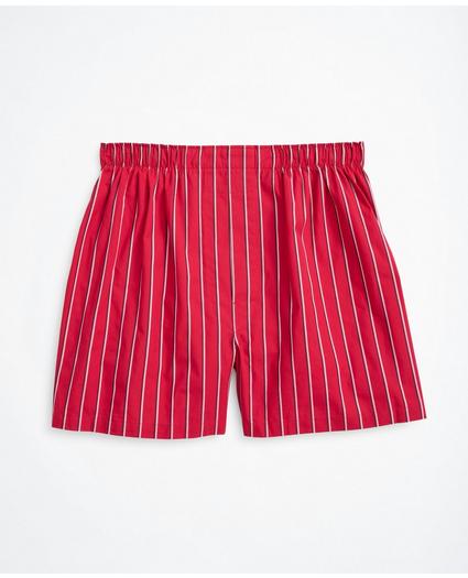 Striped Cotton Broadcloth Boxers, image 1