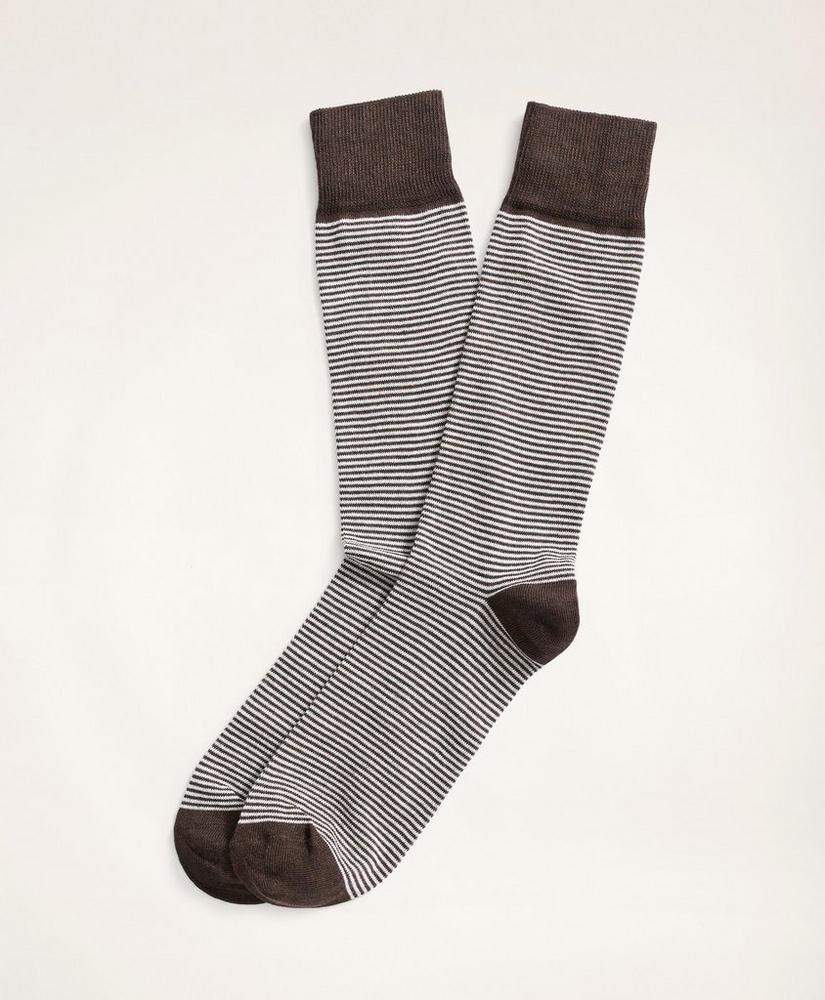 Feeder Stripe Yarn-Dyed Crew Socks, image 1